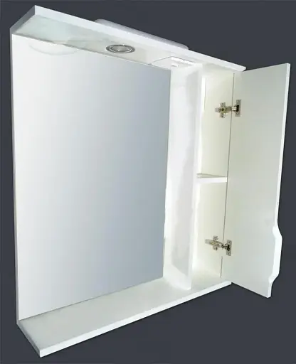 Зеркало ПИК Альба для ванной Z-1 правое со шкафчиком 70 см Белый 30412 - фото 5