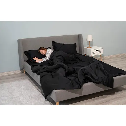 Простыня Ardesto Mix&Match Premium 100% хлопок, сатин черный 180х240 см (ART1824FSL) - фото 8