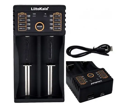 Зарядний пристрій Liitokala Lii-202 на 2 слоти (для Ni-MH, Ni-CD, Li-Ion, LiFePO4) - фото 5