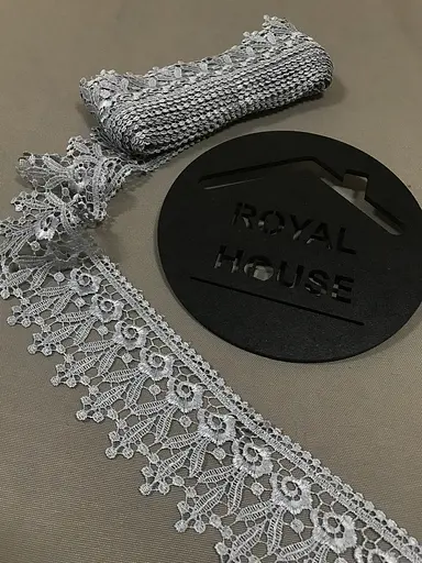 Мереживо Троянда сіре - фото 3