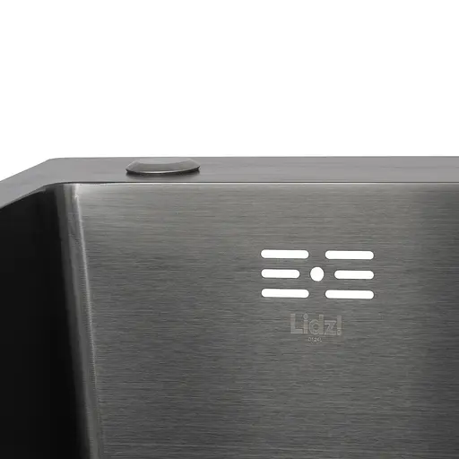 Кухонна мийка інтегрована Lidz Handmade H6350BR крило праворуч (LDH6350BRPVD45590) Brushed Black PVD 3,0/1,0 мм, Чорний - фото 4