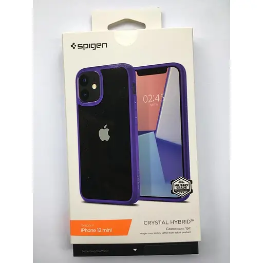 Оригинальный противоударный чехол Spigen Ultra Hybrid для iPhone 12 Mini (5.4") Hydrangea Purple (ACS01544) - фото 7