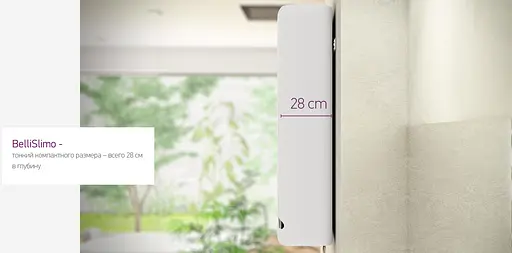 Бойлер TESY GCR 802722 E31 ECW BelliSlimo 2.2 кВт, мокрый ТЭН, 65 л, универсальный, прямоугольный, белый (304606) - фото 3