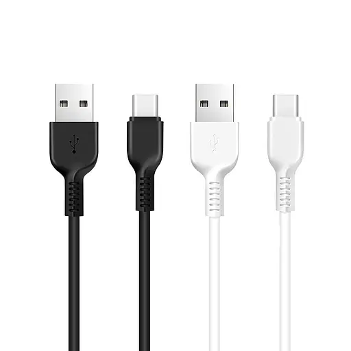 Кабель HOCO X13 USB to Type-C 3A, 1m, PVC, PVC connectors, White - фото 4