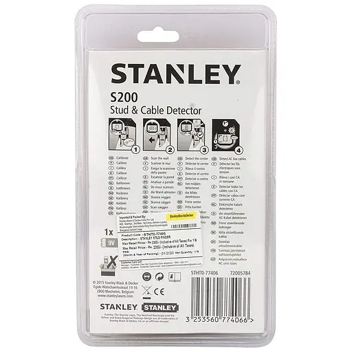 Детектор неоднородностей Stanley S200 (STHT0-77406) - фото 9