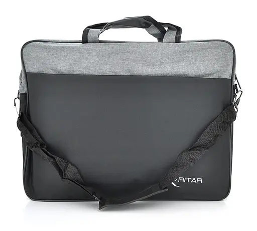 Сумка для ноутбука 17.3 дюйма Ritar BG17, с плечевым ремнем, джинсовая ткань, Black-Gray - фото 1