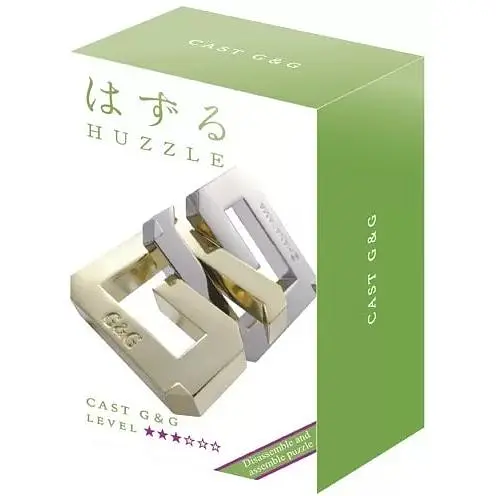 Литая металлическая головоломка Huzzle G and G 3 звезды 515038 - фото 3
