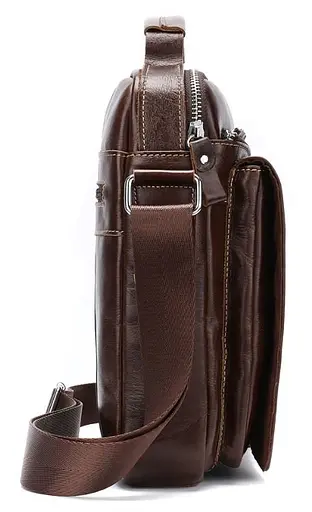 Сумка кожаная мужская Vintage 23х26х6 см sum0012334 - фото 9