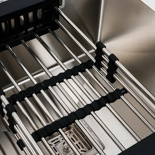 Кухонная мойка 78x50С R нержавейка Platinum Handmade (углубленная полка, 3.0/1.0 мм), Нержавеющая сталь - фото 8