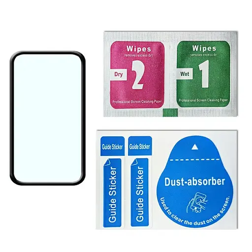 Полимерная пленка 3D (full glue) (тех.пак) для Samsung Galaxy Fit3 Черный - фото 2