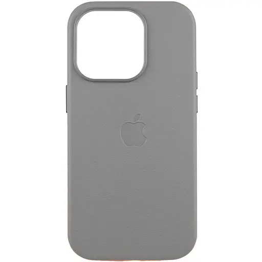 Шкіряний чохол Epik Leather Case AAA with MagSafe and Animation для Apple iPhone 16 Pro Max 6.9 Light Gray