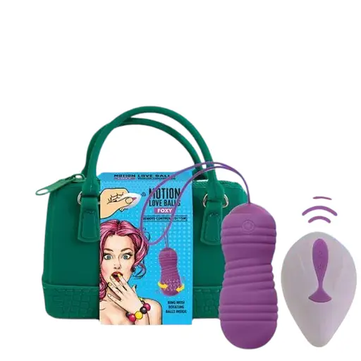 Вагинальные шарики с жемчужным массажем FeelzToys Motion Love Balls Foxy с пультом ДУ, 7 режимов