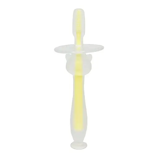 Силиконовая зубная щетка Mumlove MGZ-0707(Yellow) с ограничителем - фото 2