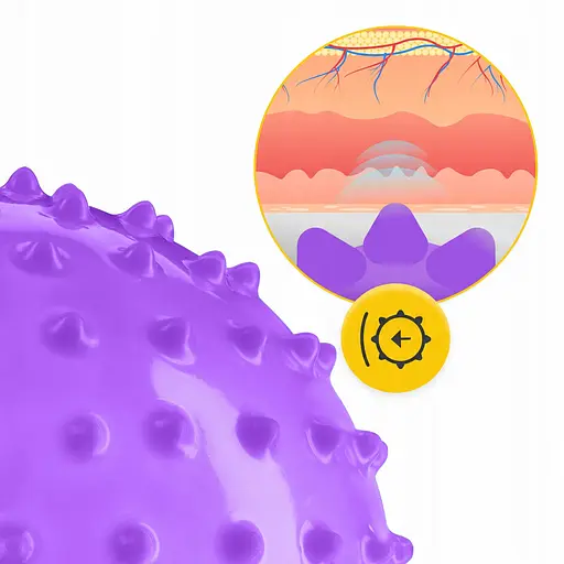 М'яч для пілатесу, йоги, реабілітації 4FIZJO 20 см (масажний) Violet (P-5905973406086) - фото 4