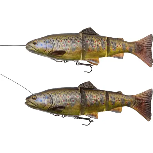 Силикон Savage Gear 4D Line Thru Trout MS 200 мм 98.0g #03 Dark Brown Trout - фото 2