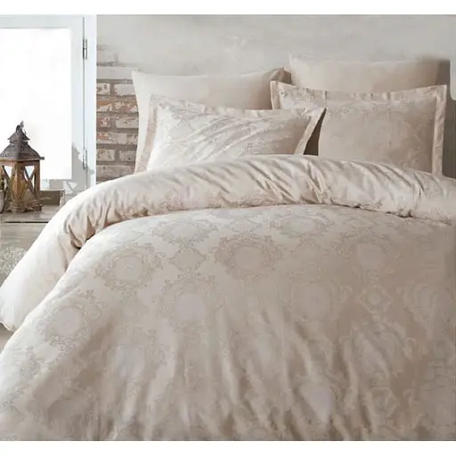 Комплект постільної білизни Dantela Vita Louisa Beige Євро Різнобарвний 000230338