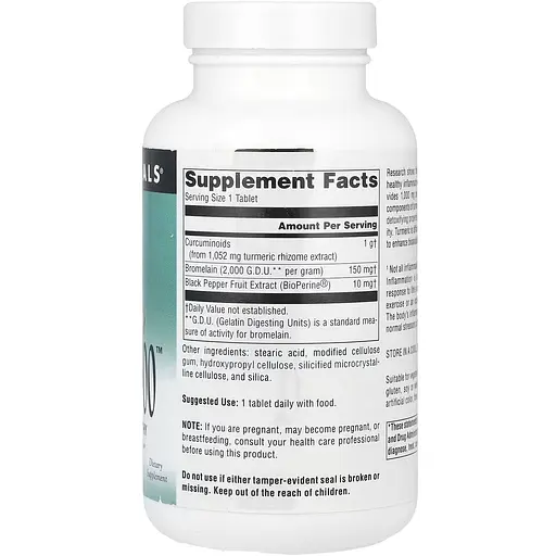 Куркума Source Naturals Turmeric 1000 мг 120 таблеток - фото 2