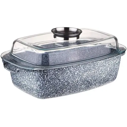 Гусятниця Edenberg EB-8007 з литого алюмінію з гранітним покриттям з кришкою - фото 1