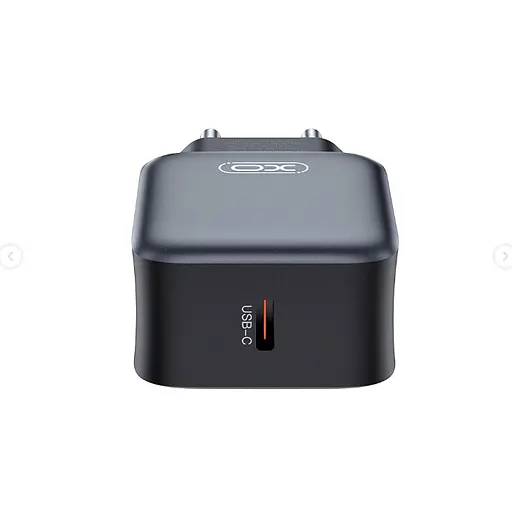 Мережевий зарядний пристрій XO L153 EU PD20W 1USB-C fast charger Чорний - фото 2
