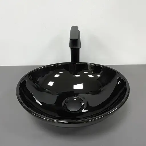 Умивальник VBI Parma black glossy накладний VBI-011021, Чорний - фото 2