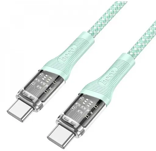 Кабель Hoco U111 Transparent Discovery 60W Type-C to Type-C (1.2 м)