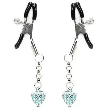Зажимы для сосков Liebe Seele Glow-in-dark Nipple Clamps Light Blue
