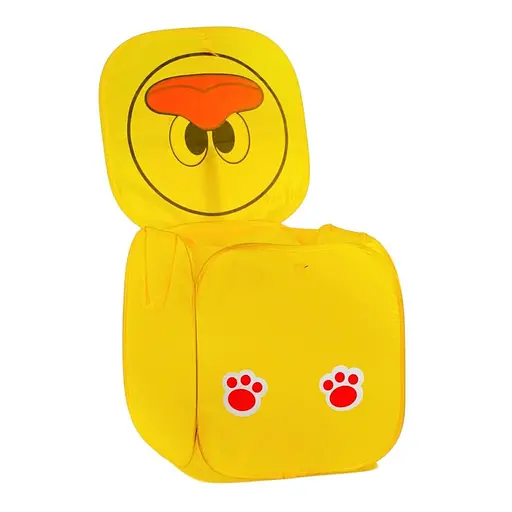 Детская складная корзина-органайзер для игрушек С 36582 компактный и вместительный желтый - фото 2