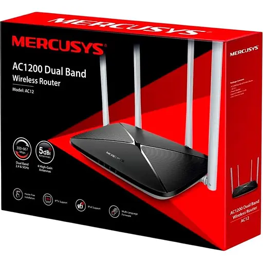 Беспроводной маршрутизатор (роутер) Mercusys AC12 V2 [128292] - фото 6