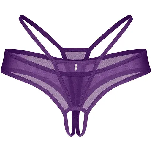 Трусики Obsessive Vibres otwarte 2XL/3X (фіолетовий)