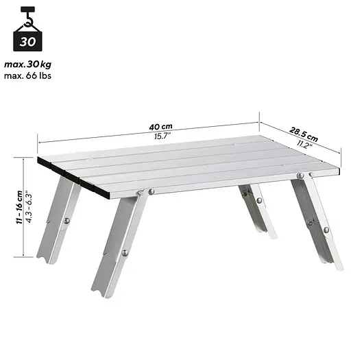 Стол Uquip Handy 40х29 см серебристый (DAS302771) - фото 2