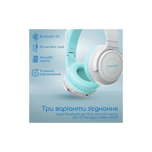 Навушники Promate Panda Aqua (panda.aqua) - фото 8