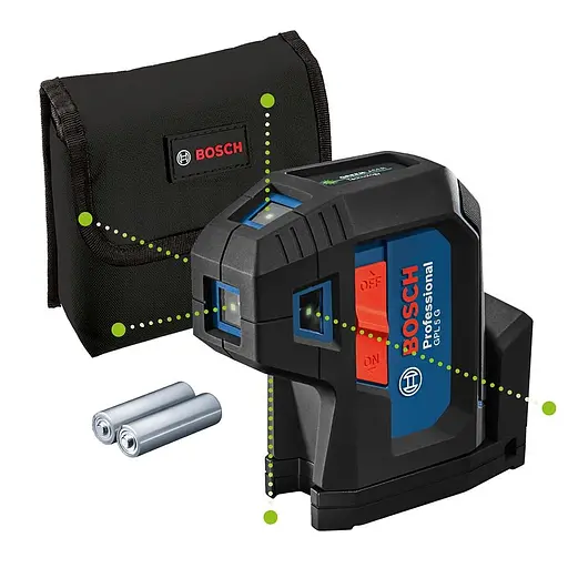 Лазерний нівелір Bosch GPL 5 G з чохлом та батарейками (0.601.066.P00)
