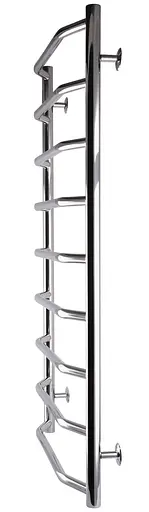 Водяна рушникосушка Unio LT W 1000-500-9 Драбинка Трапеція, Хром - фото 4