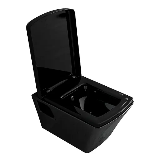 Унитаз подвесной Volle Teo с сидением Soft Close 13-88-422black, Черный - фото 3