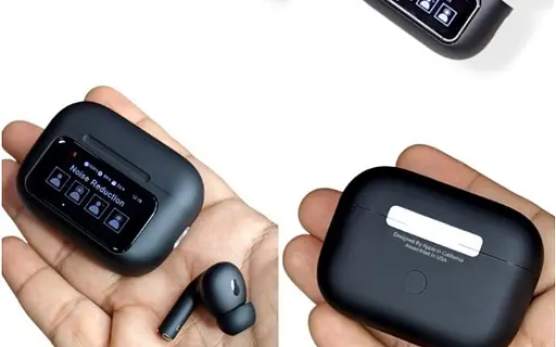 Наушники GRAND Блютуз AirPods A9 Pro Touch Screen ANC/ENC Черные - фото 3