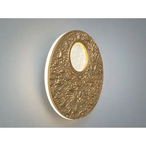 Настенный светодиодный светильник бра Romin круглый золотой 15 Вт - фото 1