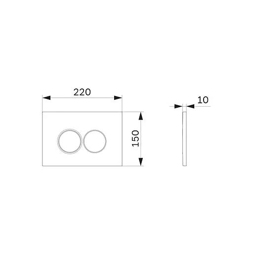 Клавіша для інсталяції пластик Am.Pm ProC хром I070151, Хром - фото 2