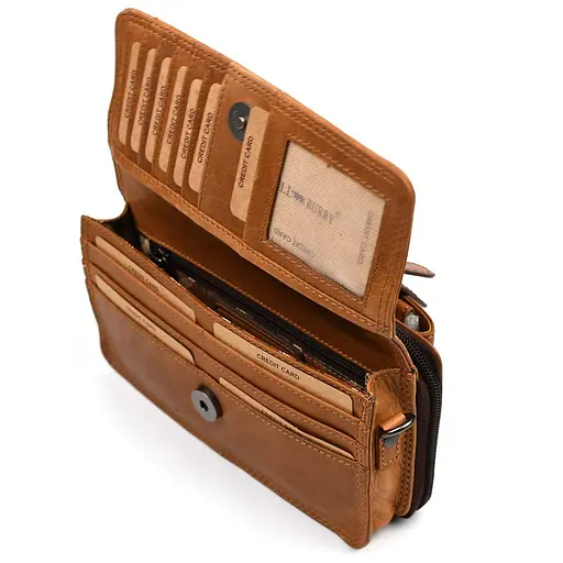 Чоловіча шкіряна сумка через плече Hill&Burry 20х11х6 см sum0025789 - фото 5