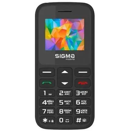 Мобильный телефон Sigma mobile Comfort 50 HIT2020 черный "бабушкофон", 2 Mini-SIM + Micro-SIM, дисплей 1.77" цветной (128x160) - фото 1