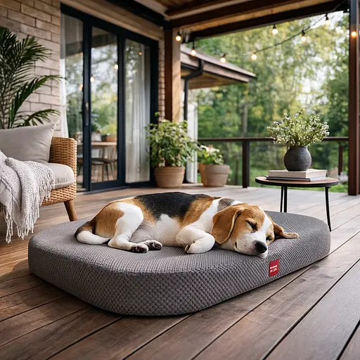 Лежанка для собак Waudog Relax Доріс велюр зі знімним чохлом М  80х55 см   - фото 5