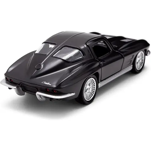 Автомодель TechnoDrive Chevrolet Corvette Split Window 1963 матовый черный (250411U) - фото 4