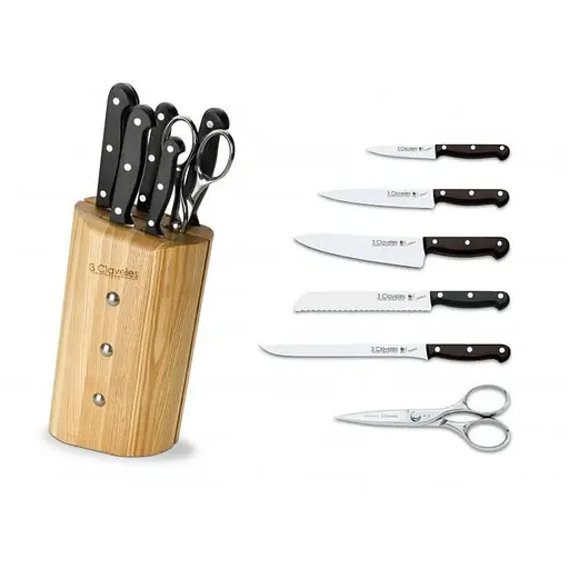 Набір кухонних ножів 3 Claveles Uniblock (01669)