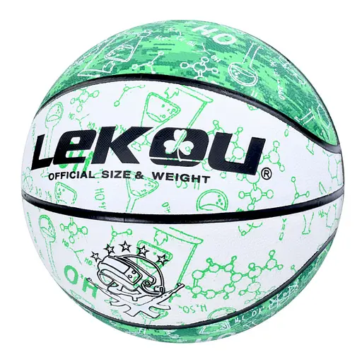 М'яч баскетбольний Bambi MS 3805(Green) розмір 7, ПУ, 570-630 грам, 8 панелей - фото 1