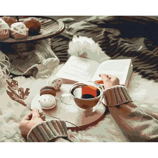 Картина по номерам на підрамнику Brushme Затишне чаювання - фото 1