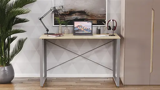 Письмовий стіл Ferrum-decor Серії Конект 75x120x60 сірий ДСП Дуб Сонома 16мм (FRD-104216) - фото 6