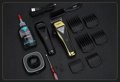 Професійна машинка для стрижки VGR V-015 Pro 7Вт 2500 мАг з насадками - фото 7