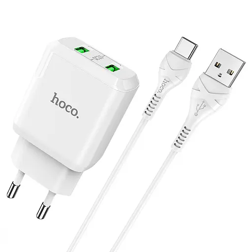 Зарядний пристрій Hoco N6 Charmer dual port charger 2 USB 3 A 2xQC3.0 18W - фото 3