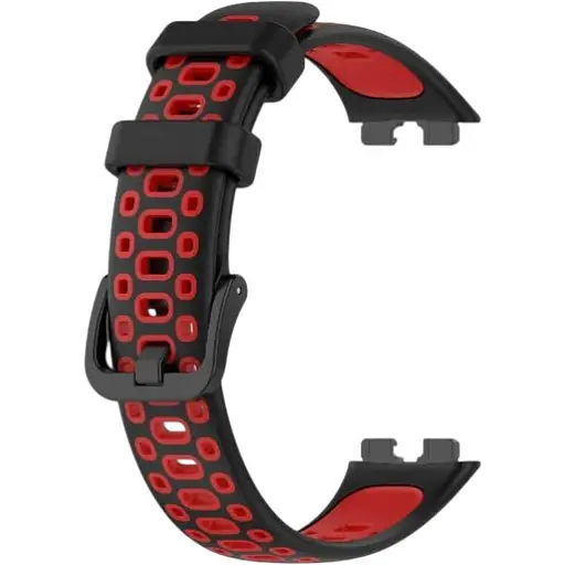Ремешок DK для Huawei Band 8 / 9 Silicone Sport Band Nike (016452) (black / red)
