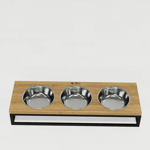 Hollky Base Bar — три миски на підставці (3 × 0,45 л) - фото 2