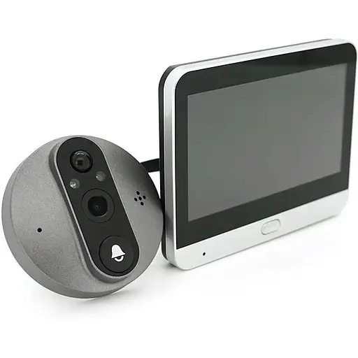 WiFi відеодомофон Yoso EYE1MPM43 з дисплеєм, пам'яттю та дзвінком на батареях (віддалений перегляд APP Tuya smart) - фото 1